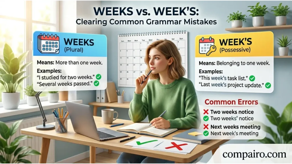 Common Mistakes With Weeks or Week’s