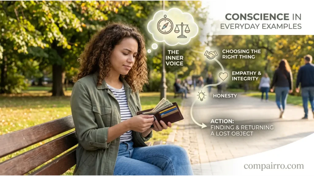 CONSCIENCE OR CONSCIOUS IN EVERYDAY EXAMPLES