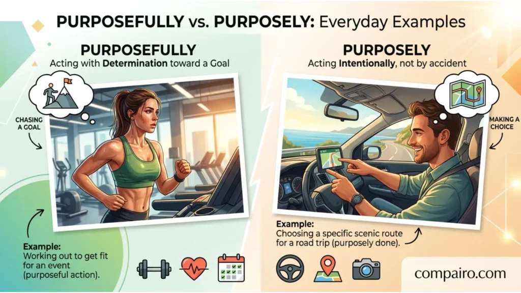 Purposefully or Purposely in Everyday 
