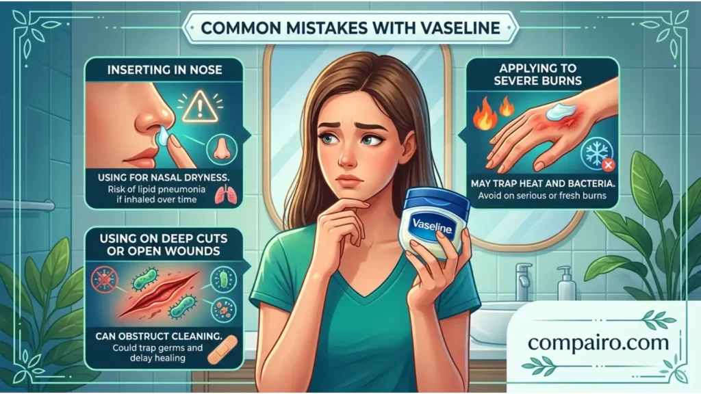COMMON MISTAKES WITH VASOLINE OR VASELINE