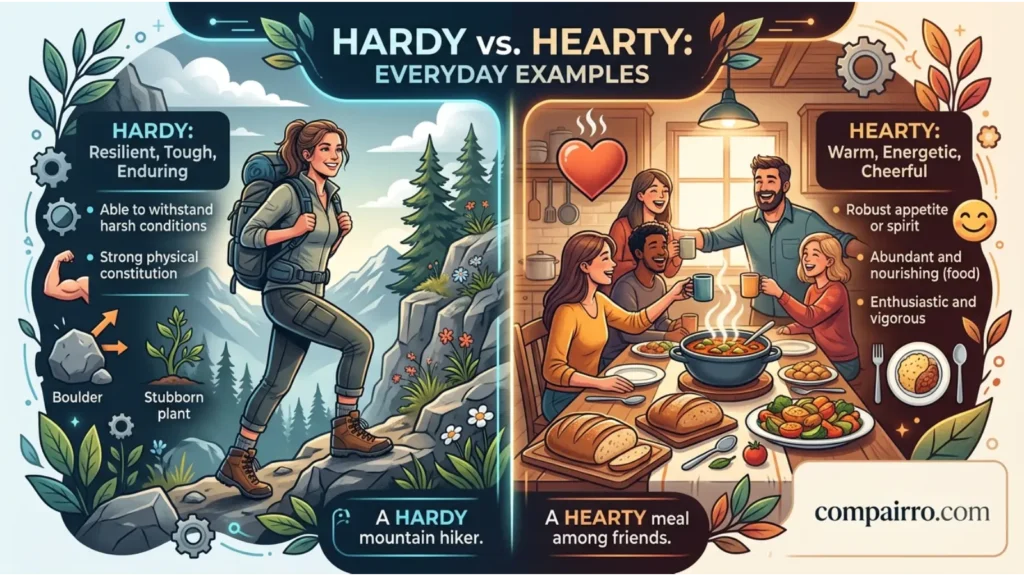 HARDY OR HEARTY IN EVERYDAY EXAMPLES