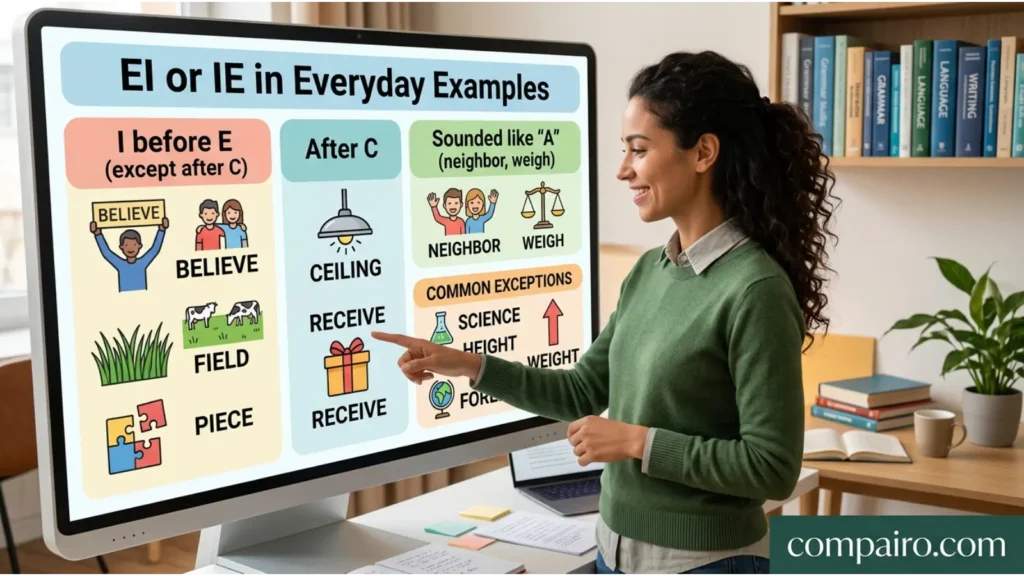 Ei or Ie in Everyday Examples