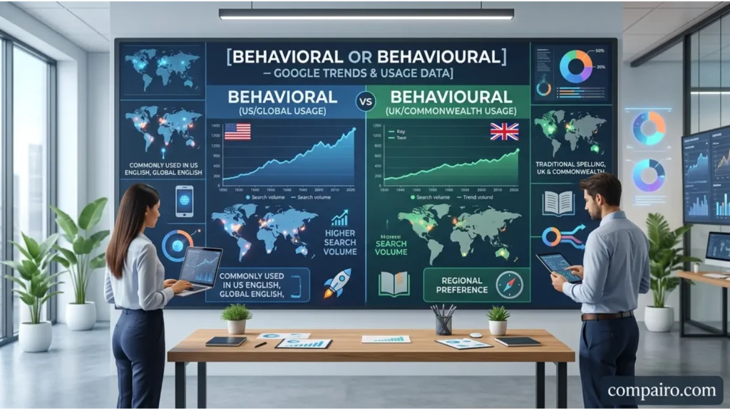BEHAVIORAL OR BEHAVIOURAL – GOOGLE TRENDS