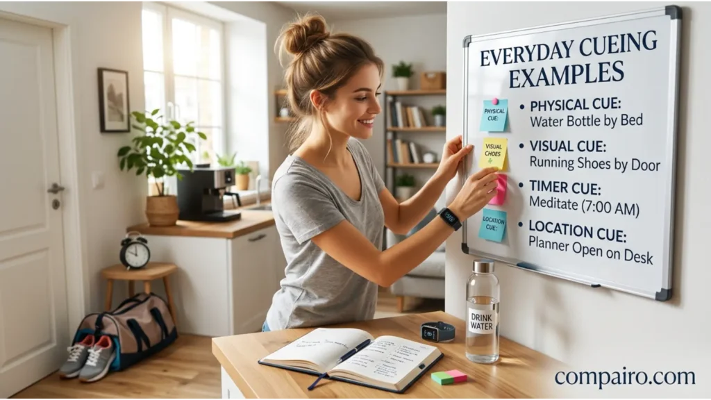 Cueing or Cuing in Everyday Examples
