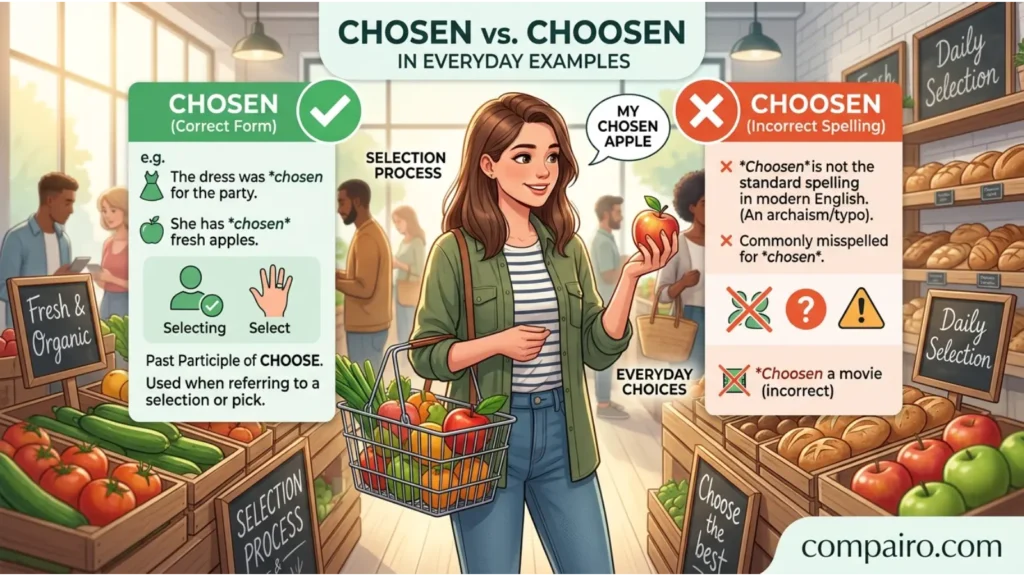 Choosen or Chosen in Everyday Examples