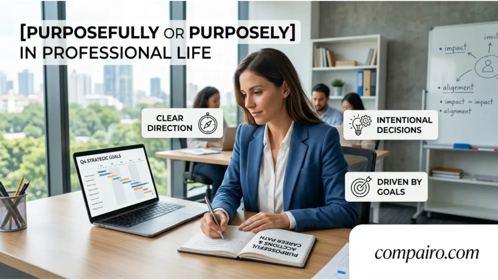 Purposefully or Purposely in Professional Life