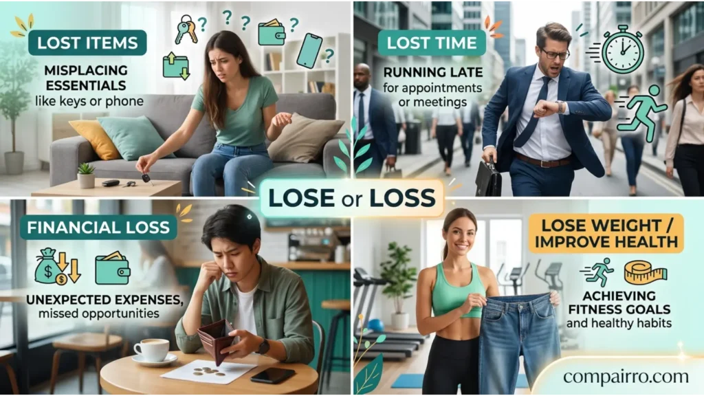 LOSE OR LOSS IN EVERYDAY EXAMPLES