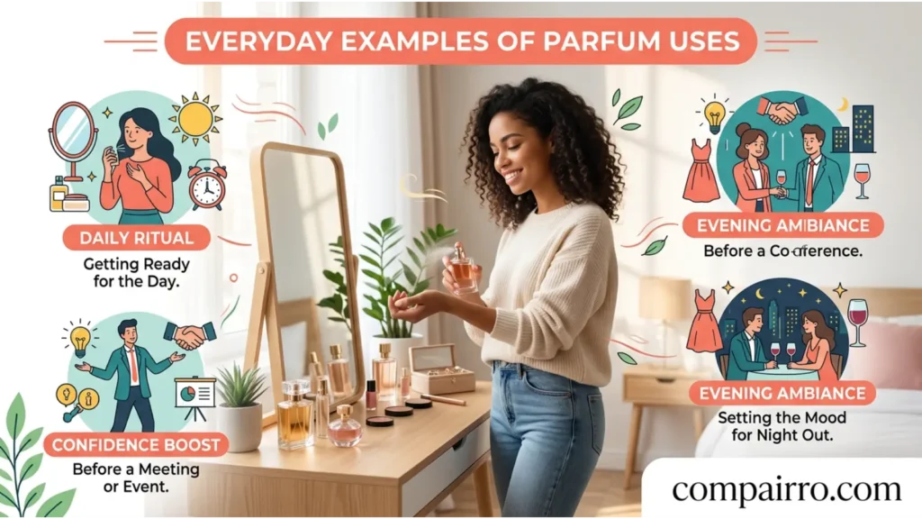 TOILETTE OR PARFUM IN EVERYDAY EXAMPLES