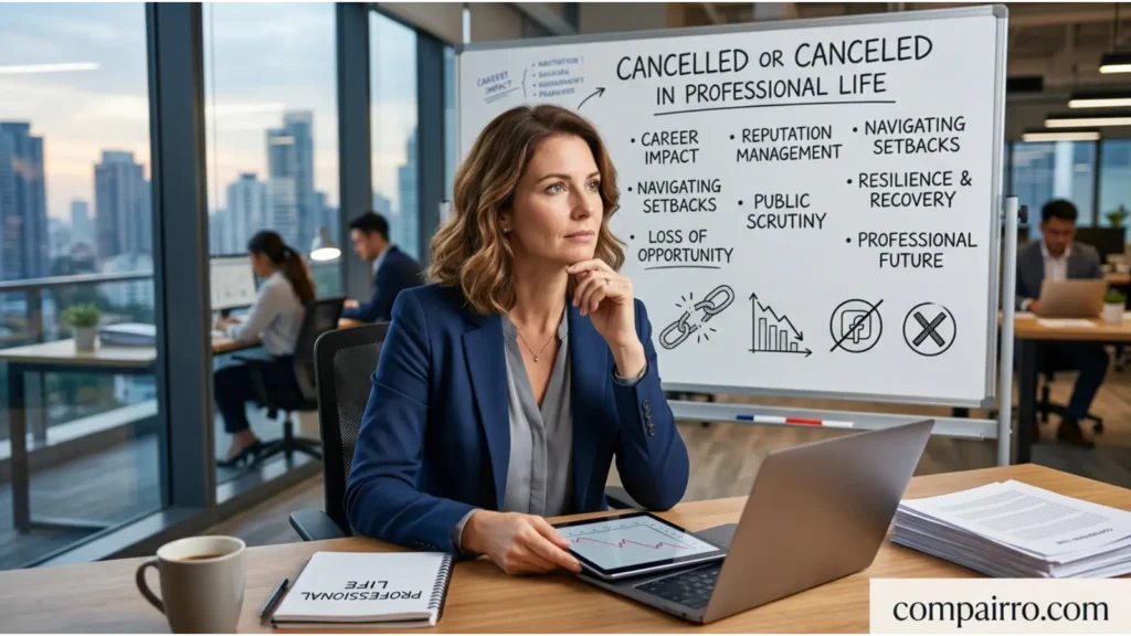 Cancelled or Canceled in Professional Life