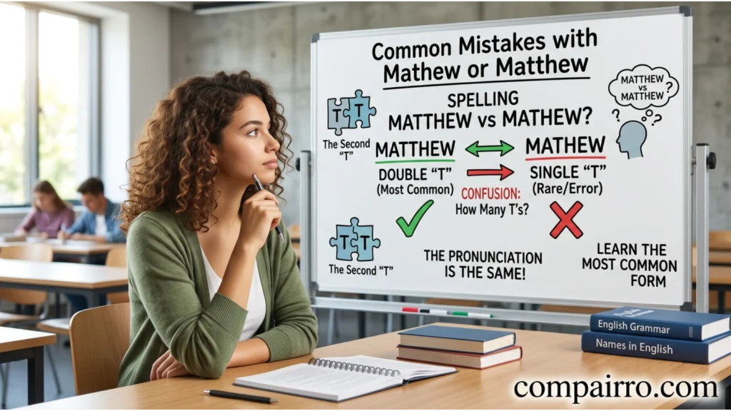 COMMON MISTAKES WITH MATHEW OR MATTHEW