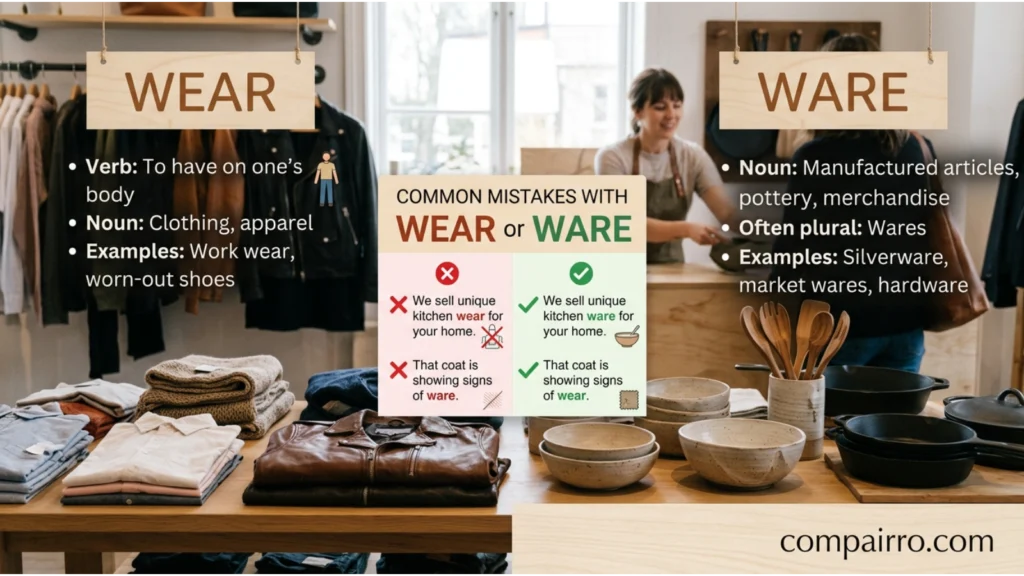 Common Mistakes With Wear or Ware