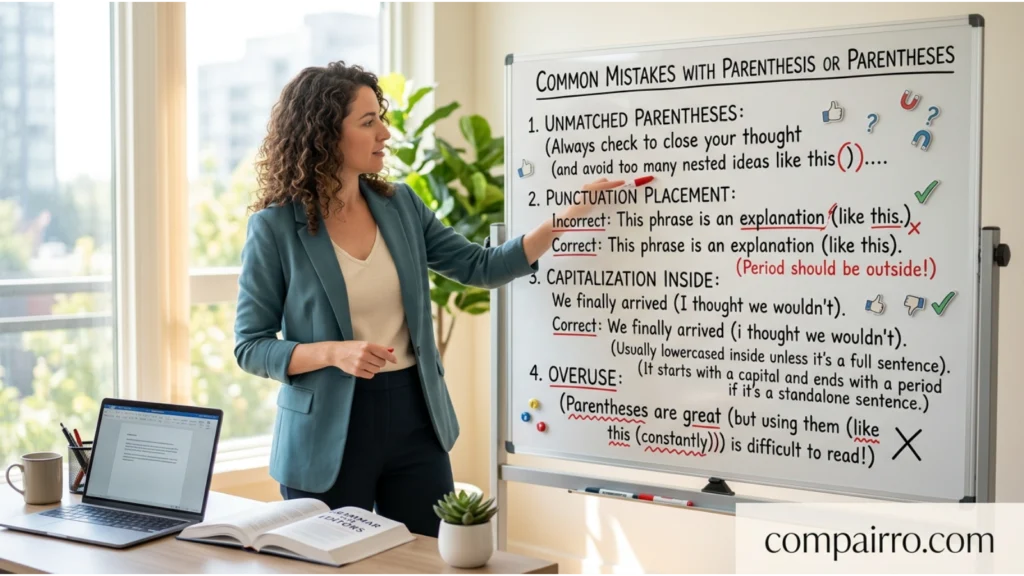 Common Mistakes With Parenthesis or Parentheses