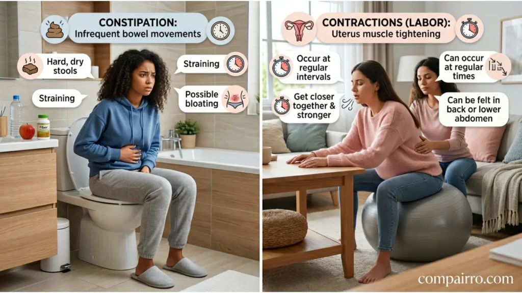 Constipation or Contractions For Students
