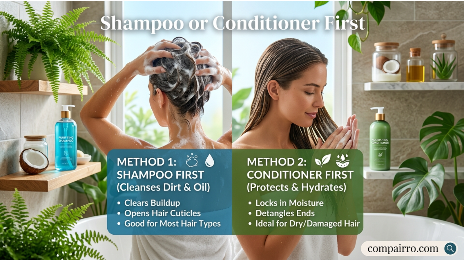 Shampoo or Conditioner First