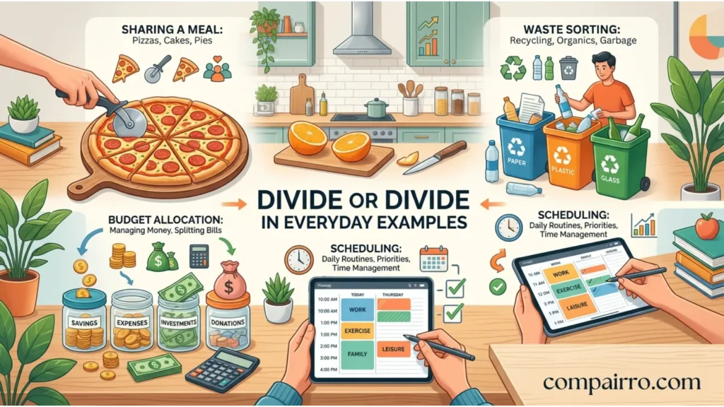 DEVIDE OR DIVIDE IN EVERYDAY EXAMPLES