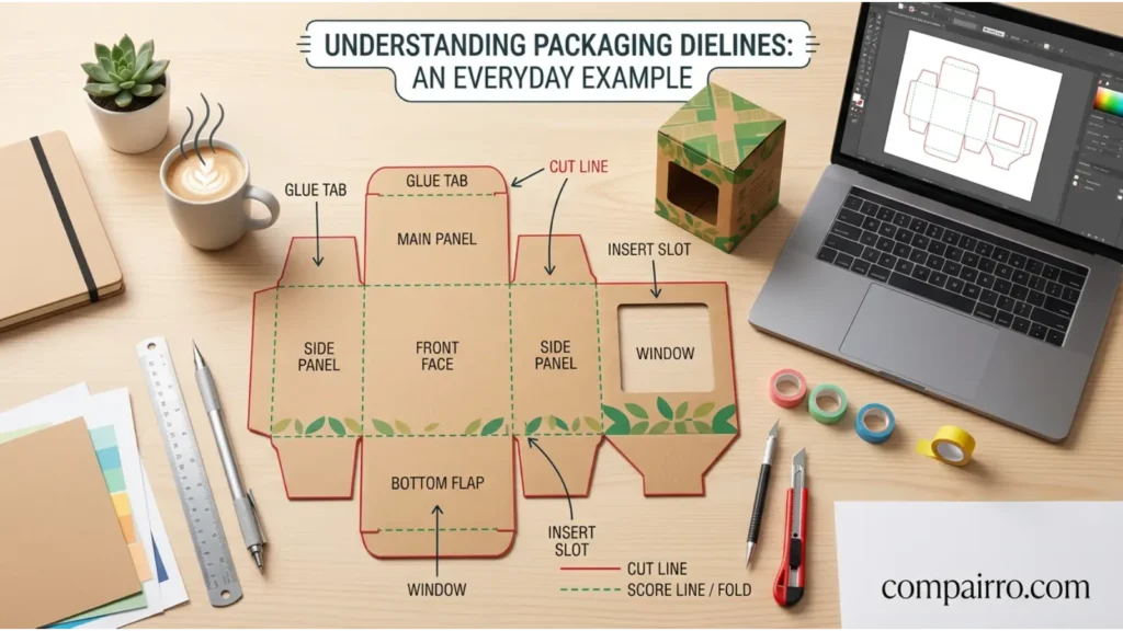 Dieline or Dyeline Everyday Examples