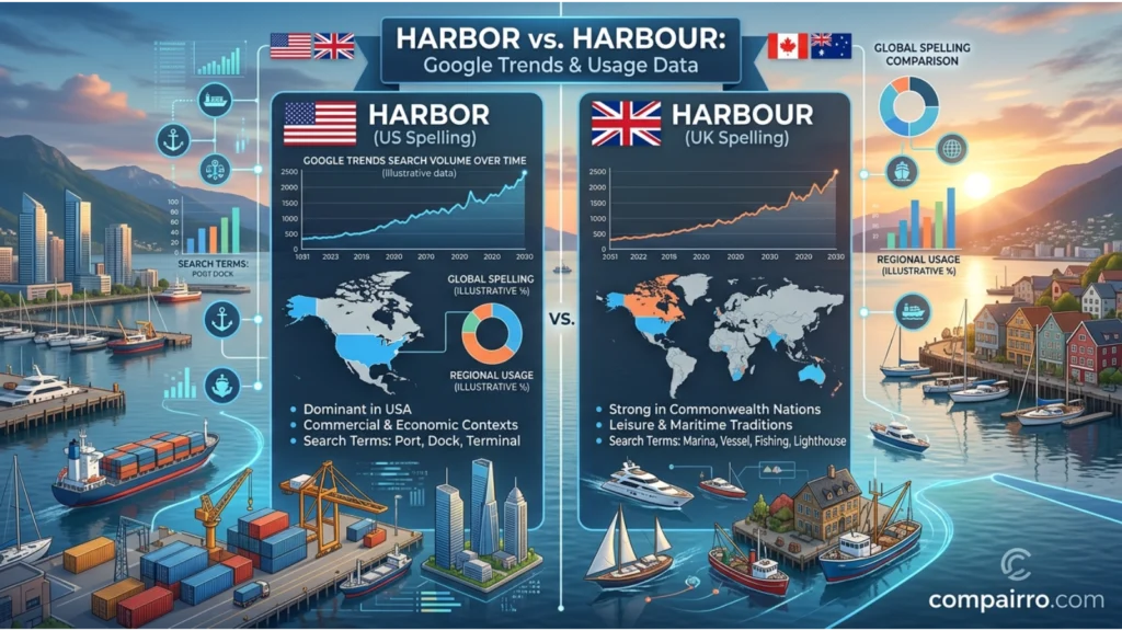 Harbor or Harbour – Google Trends & Usage Data