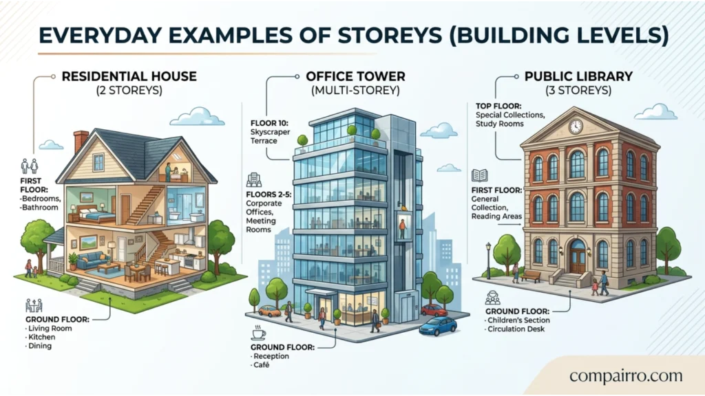 Storey or Story in Everyday Examples