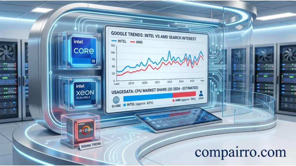 Intel or AMD – Google Trends