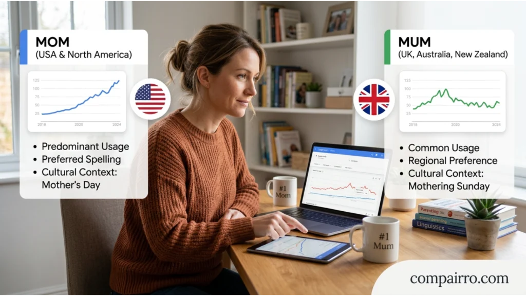 Mom or Mum – Google Trends & Usage Data