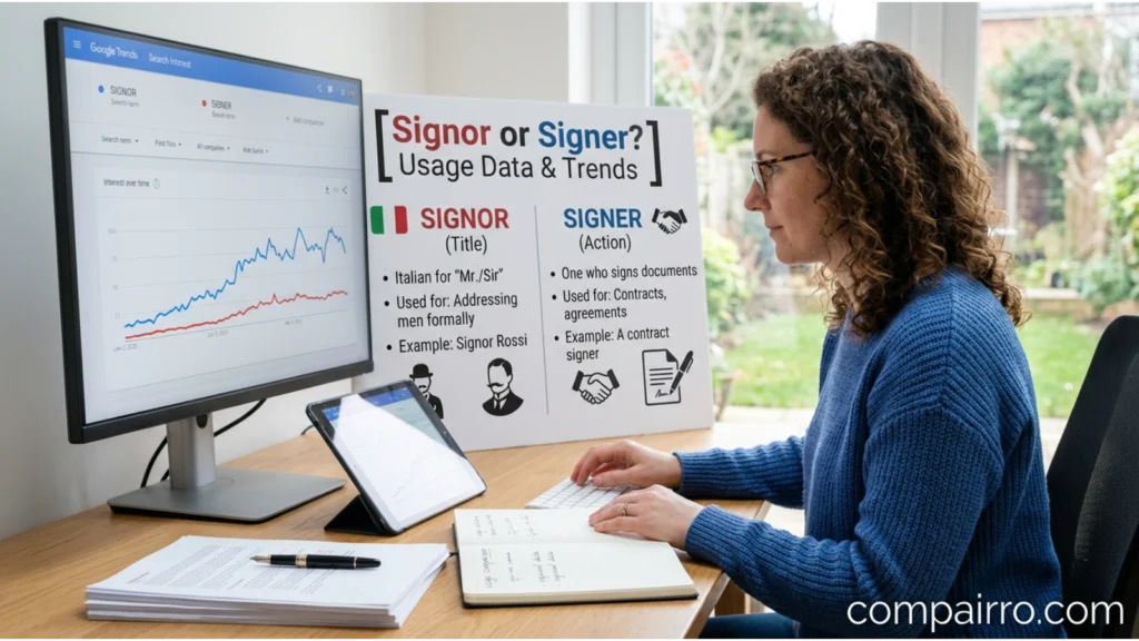 Signor or Signer – Google Trends & Usage Data