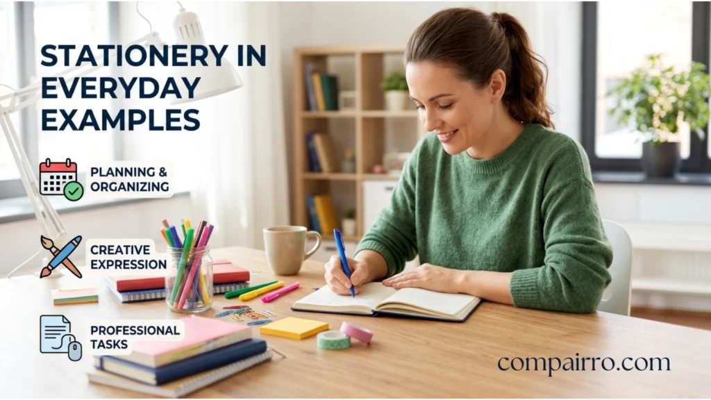Stationary or Stationery in Everyday Examples