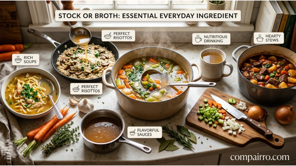 Stock or Broth in Everyday Examples