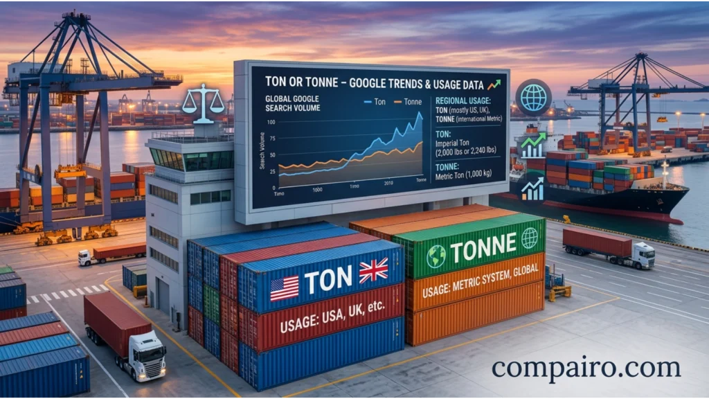 TON OR TONNE – GOOGLE TRENDS & USAGE DATA