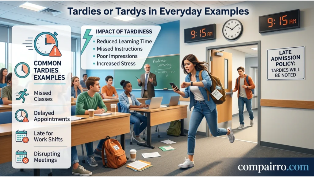 Tardies or Tardys in Everyday Examples