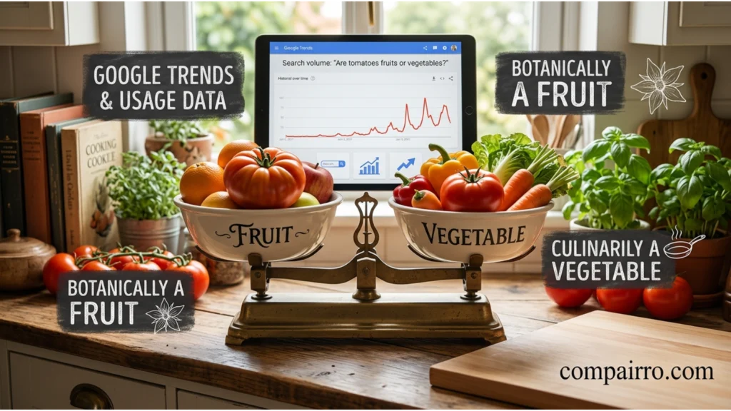 Are Tomatoes Fruits or Vegetables – Google Trends & Usage Data