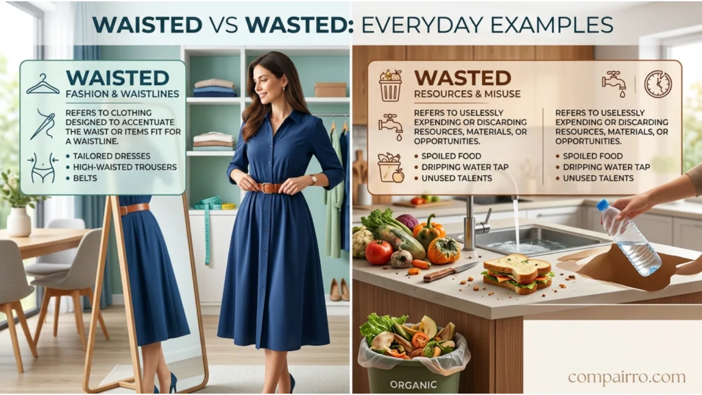 Waisted vs Wasted in Everyday Examples