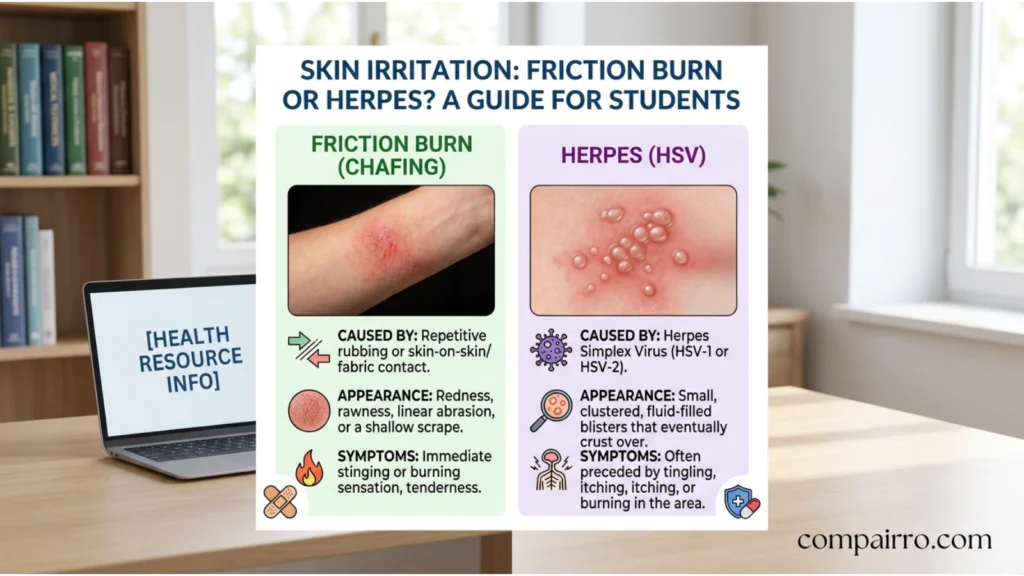 FRICTION BURN OR HERPES FOR STUDENTS OR BEGINNERS