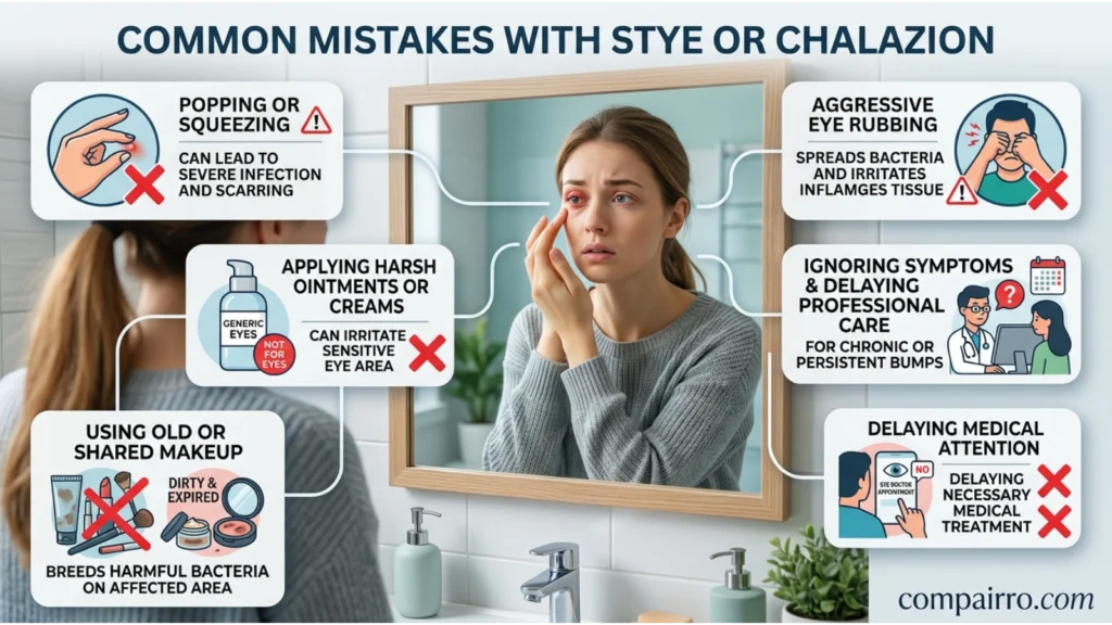 Common Mistakes With Stye or Chalazion