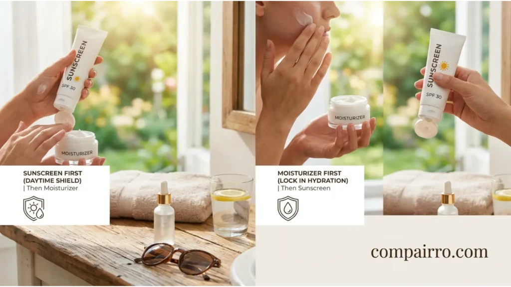 Sunscreen Before or After Moisturizer in Everyday Examples