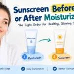 Sunscreen Before or After Moisturizer