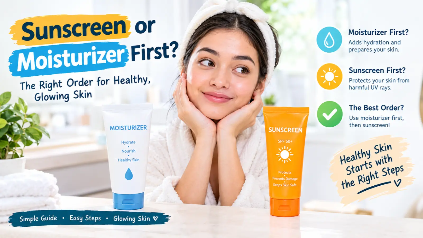 Sunscreen or Moisturizer First