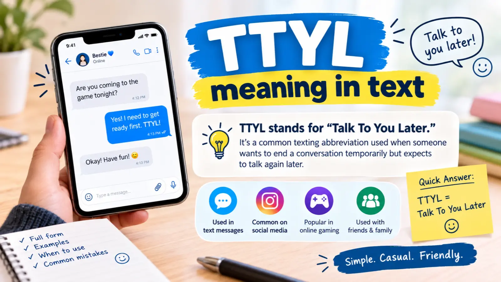 TTYL Meaning in Text