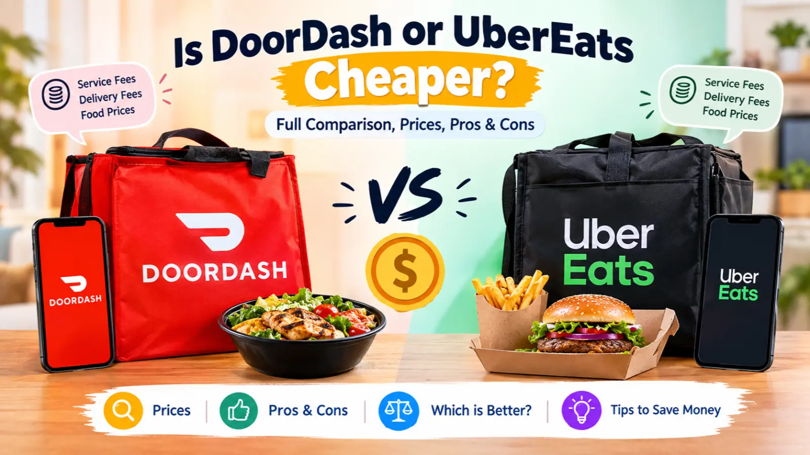 is doordash or ubereats cheaper