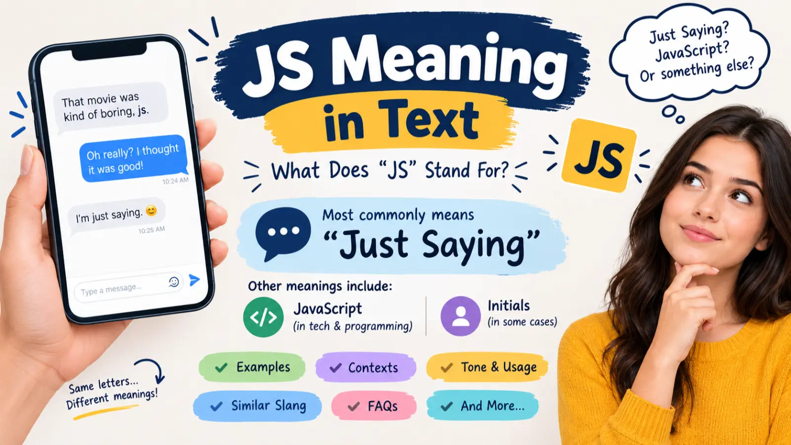JS Meaning in Text