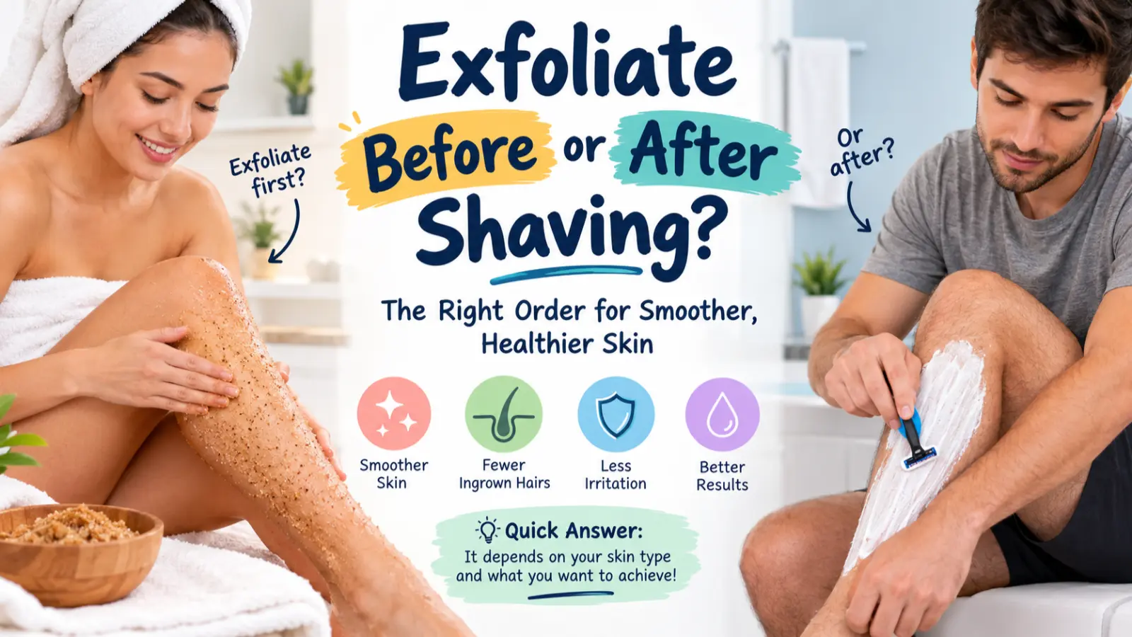 Exfoliate Before or After Shaving