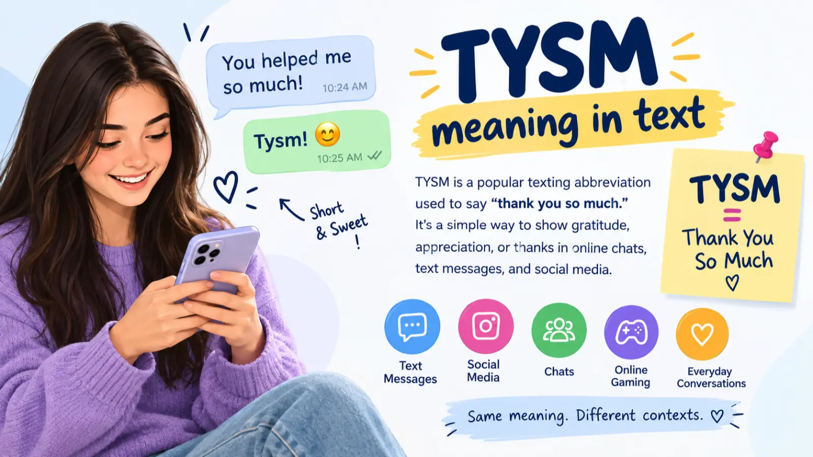 TYSM Meaning in Text