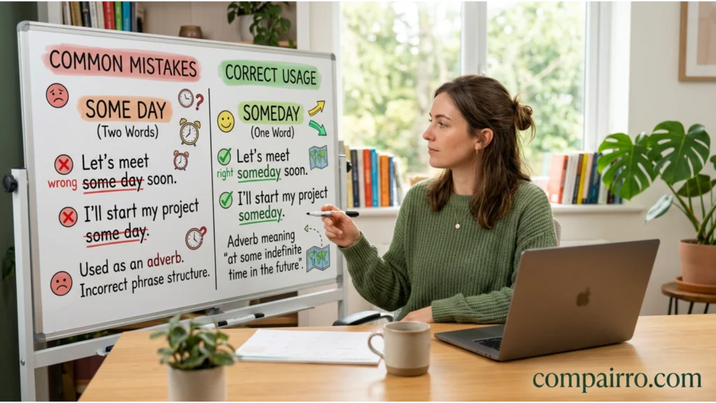 Common Mistakes With Someday or Some Day