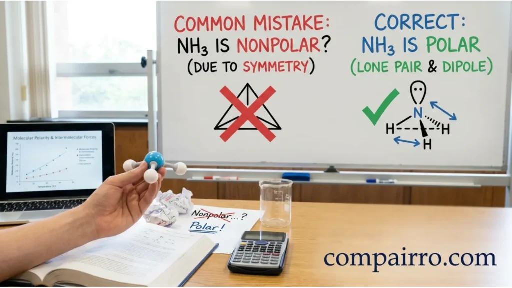 COMMON MISTAKES WITH NH3 POLAR OR NONPOLAR