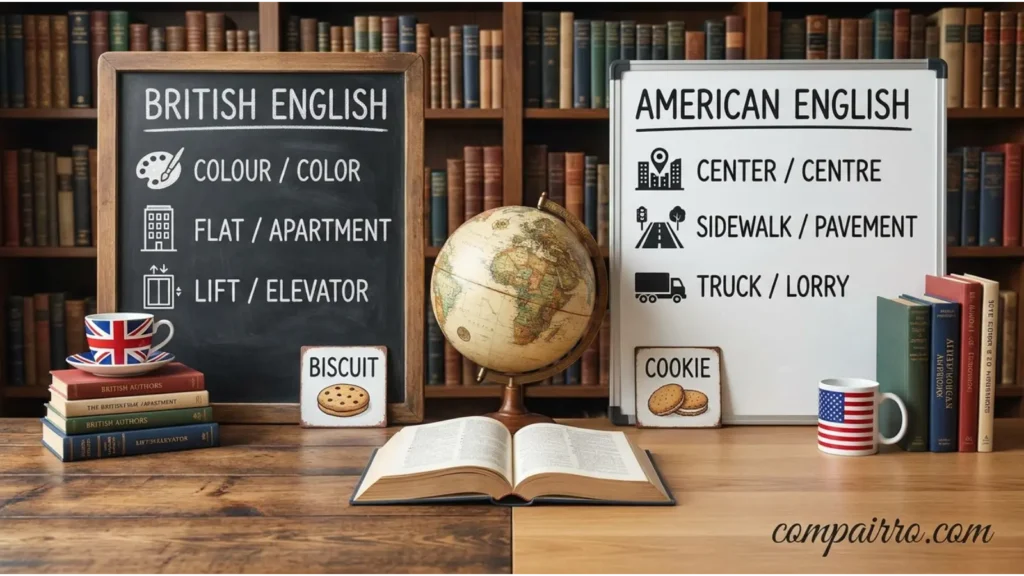 BRITISH ENGLISH VS AMERICAN ENGLISH USAGE