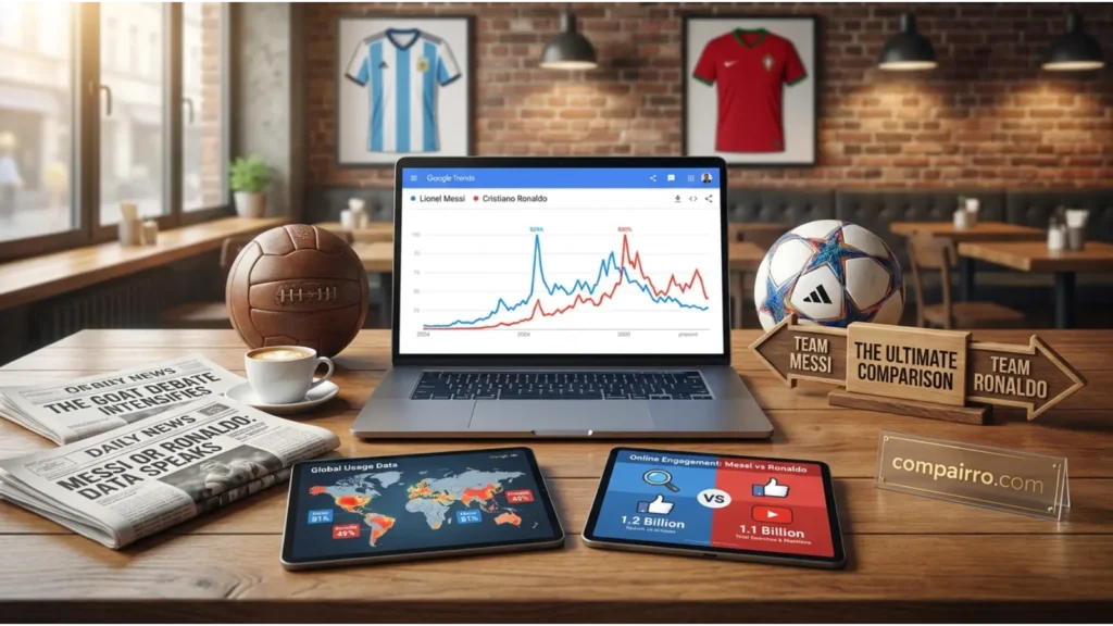 Who’s Better Messi or Ronaldo – Google Trends & Usage Data