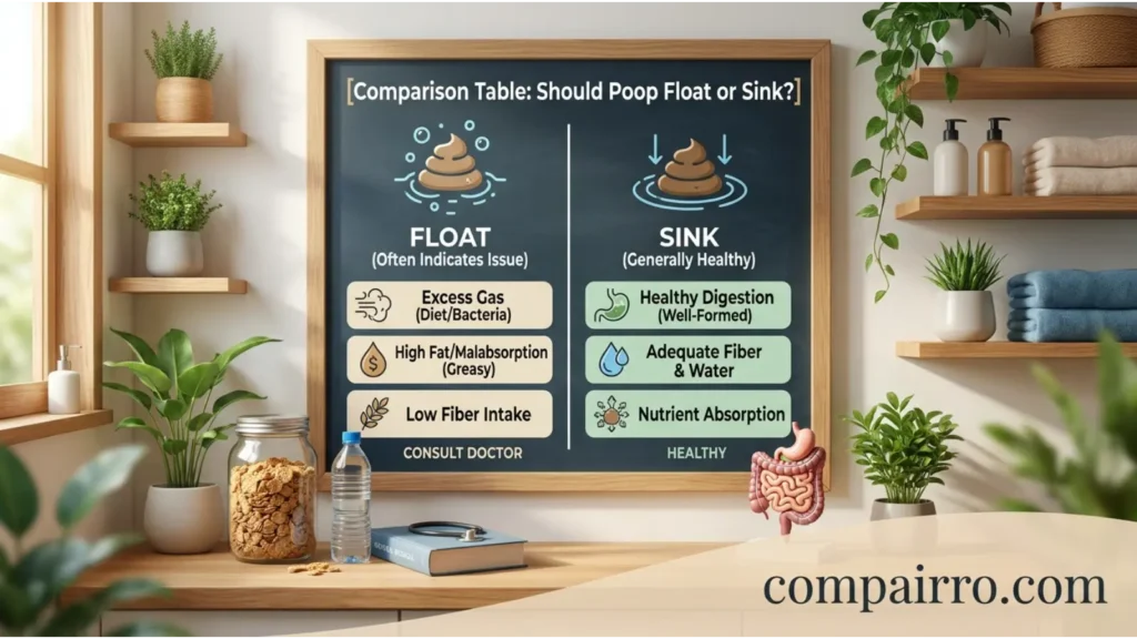 Comparison Table: Should Poop Float or Sink?