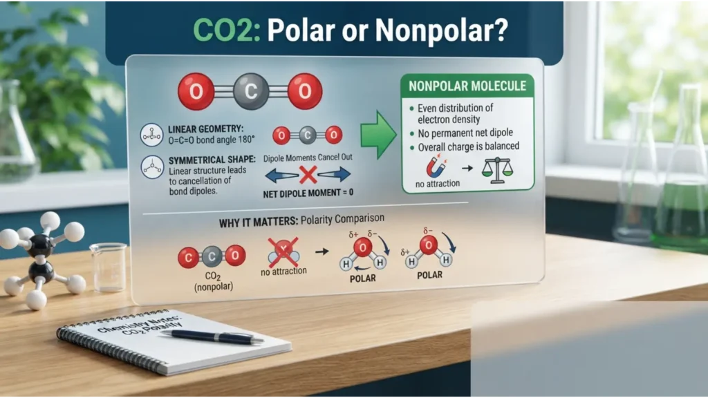 Signs or Characteristics Related to CO2 Polar or Nonpolar