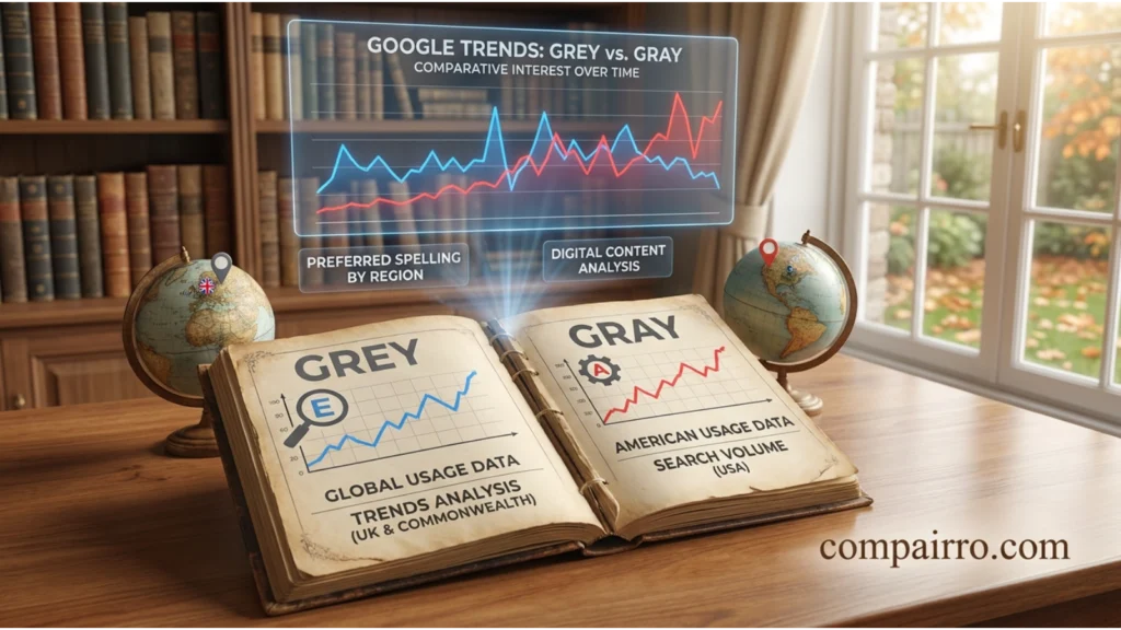 Grey or Gray – Google Trends & Usage Data