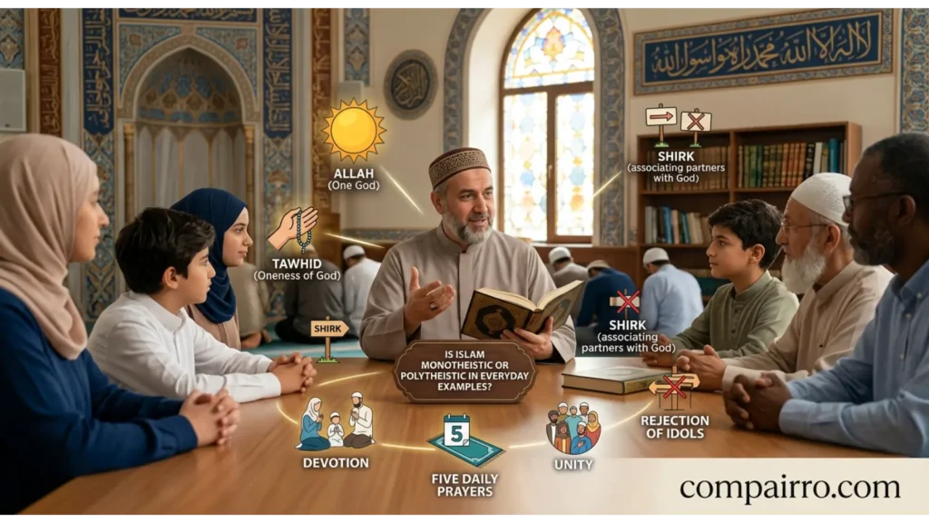 Is Islam Monotheistic or Polytheistic in Everyday Examples?