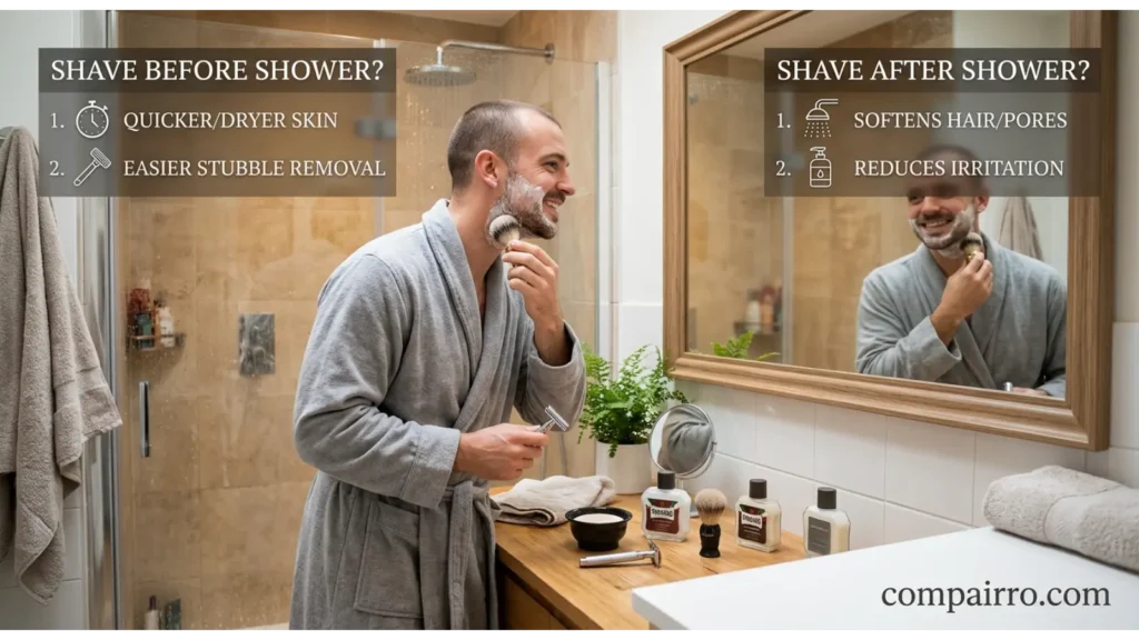 Signs or Characteristics Related to Shave Before or After Shower